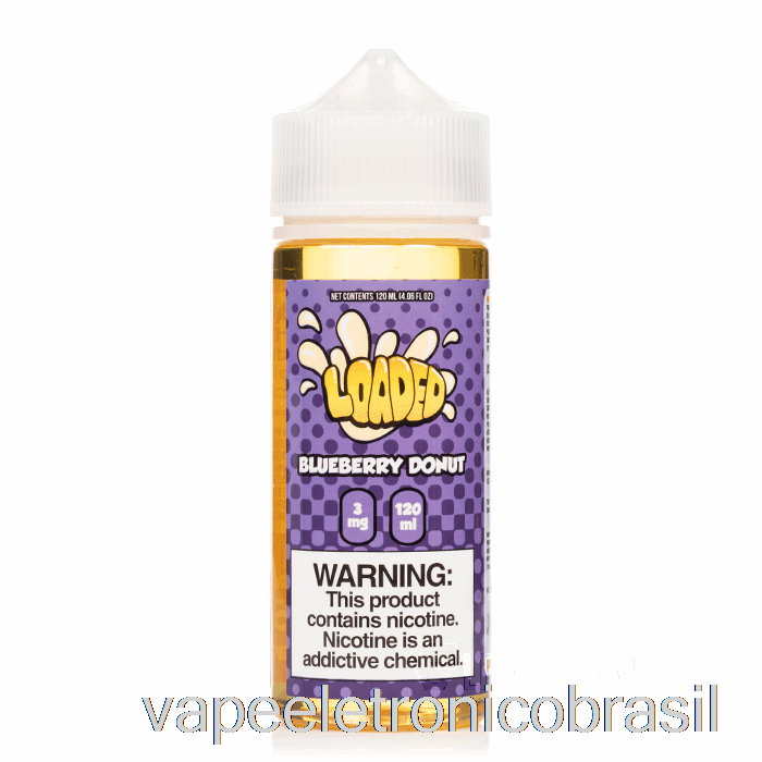 Vape Recarregável Blueberry Donut - Carregado E-líquido - Vapores Implacáveis ​​- 120ml 0mg